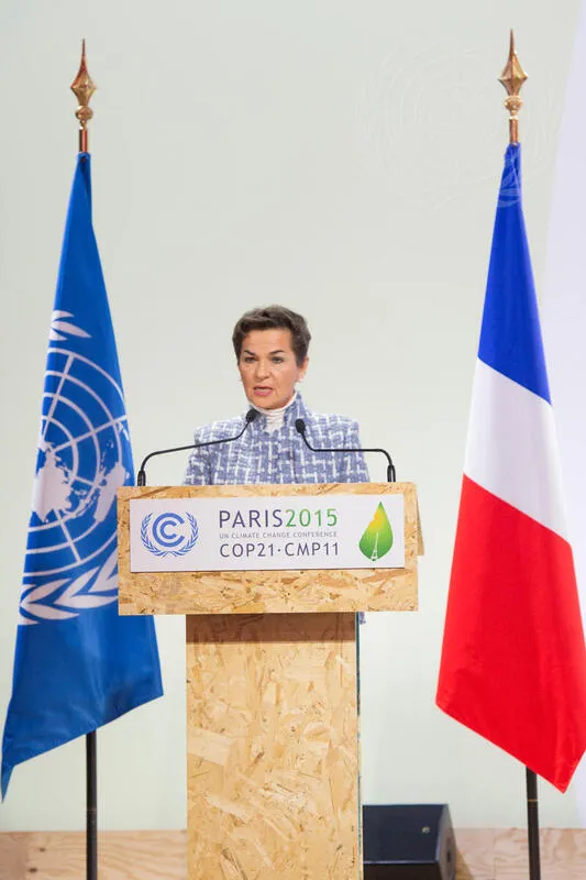 Christiana Figueres addressing COP21
